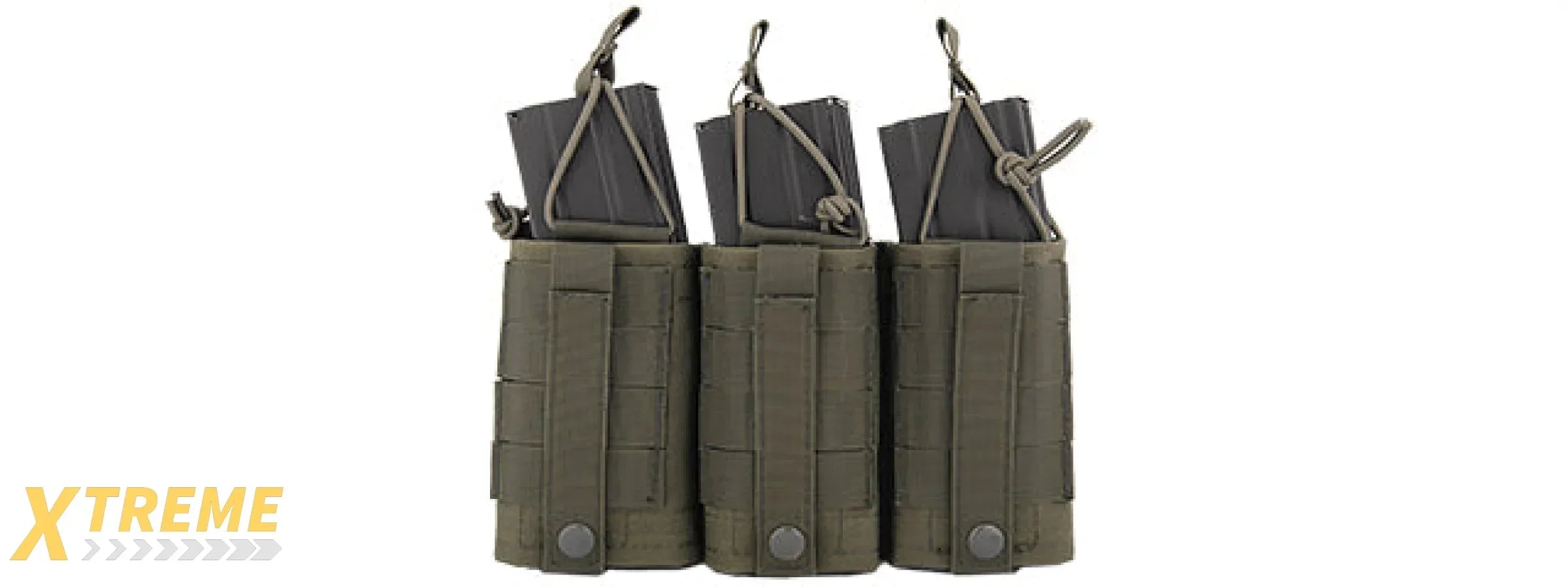 LANCER TACTICAL CA-379 NYLON VARIABLE DEPTH ADJUSTMENT MOLLE TRIPLE MAG POUCH