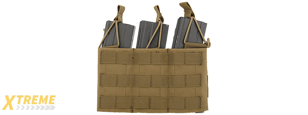 LANCER TACTICAL CA-379 NYLON VARIABLE DEPTH ADJUSTMENT MOLLE TRIPLE MAG POUCH