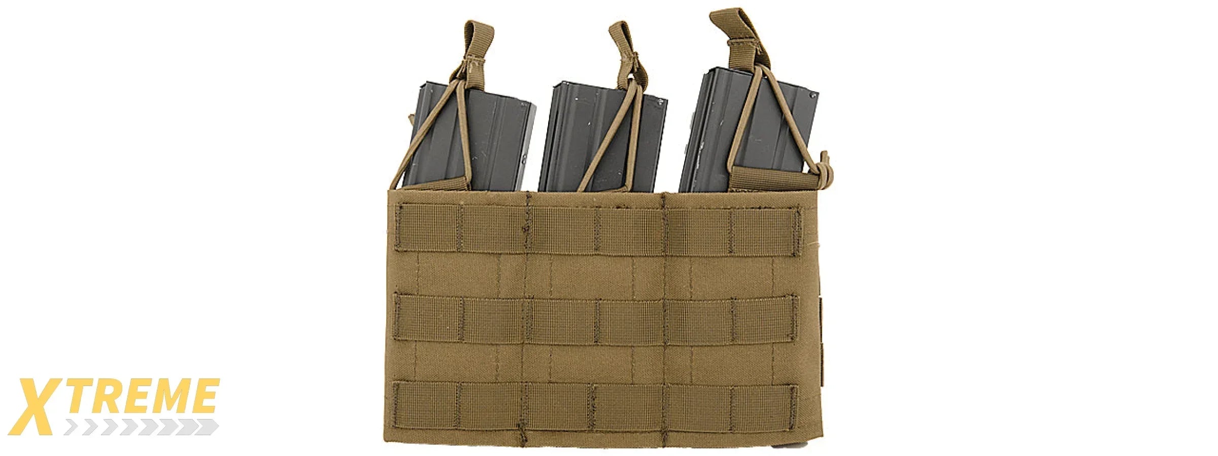 LANCER TACTICAL CA-379 NYLON VARIABLE DEPTH ADJUSTMENT MOLLE TRIPLE MAG POUCH