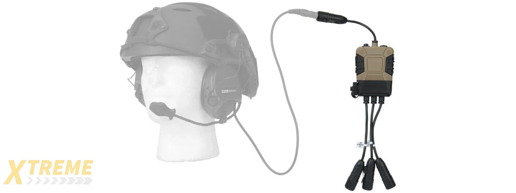 Lancer Tactical CA-787B Z4OPS Pro Push-to-Talk Lite Edition, 2-Pin