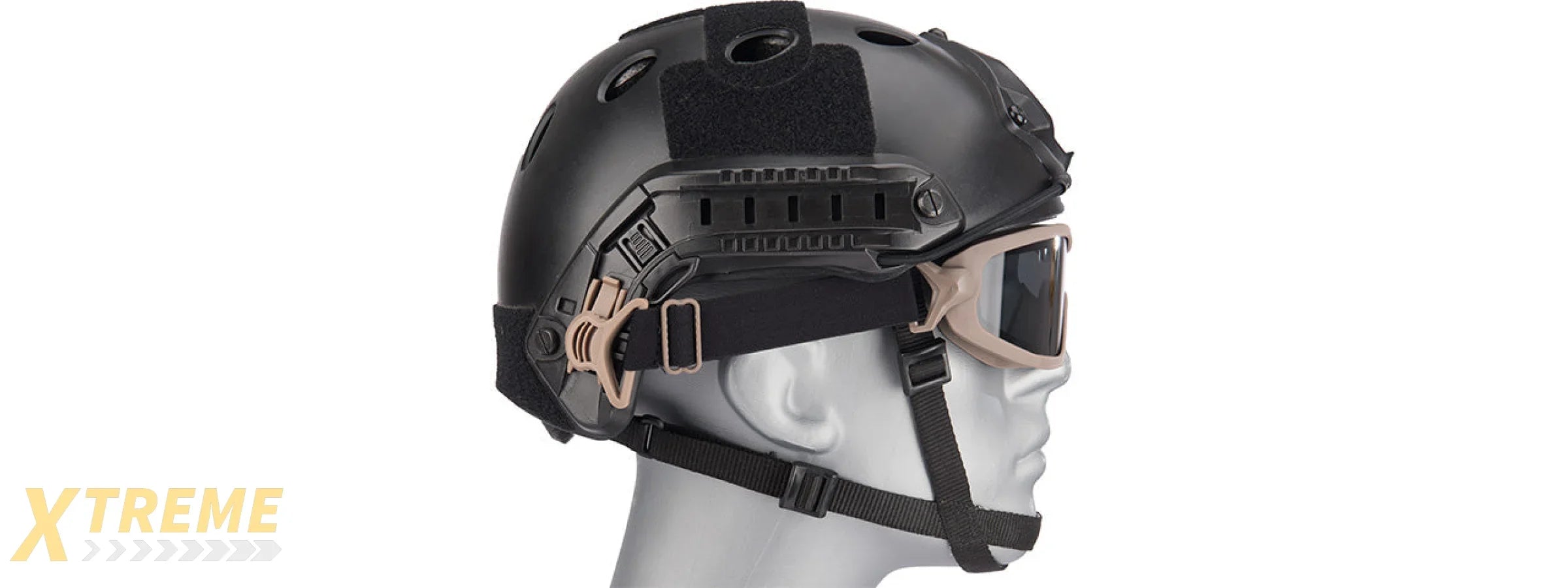 Lancer Tactical Double Layer Airsoft Goggles [Smoke Lens] (TAN)