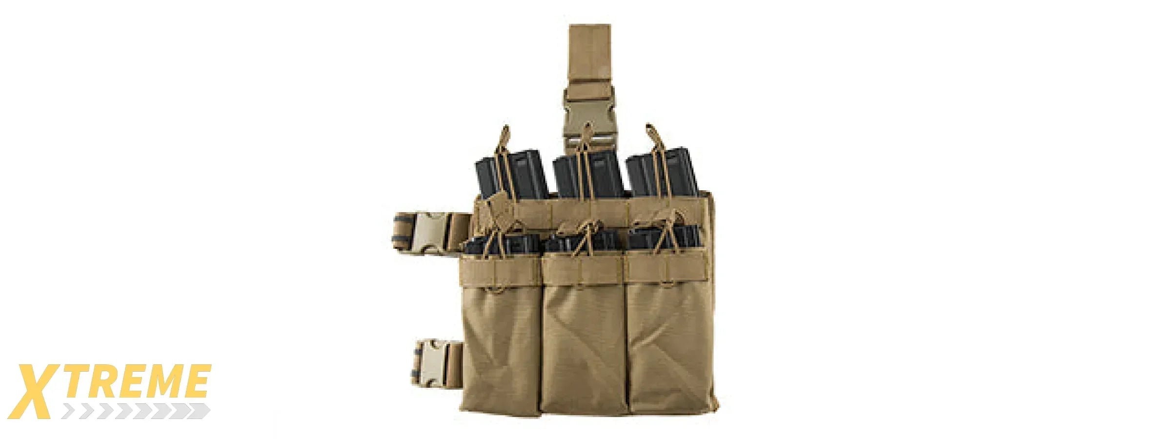 LANCER TACTICAL DROP LEG SIX M4/M16 MAGAZINE PANEL MOLLE COMPATIBLE ADJUSTABLE