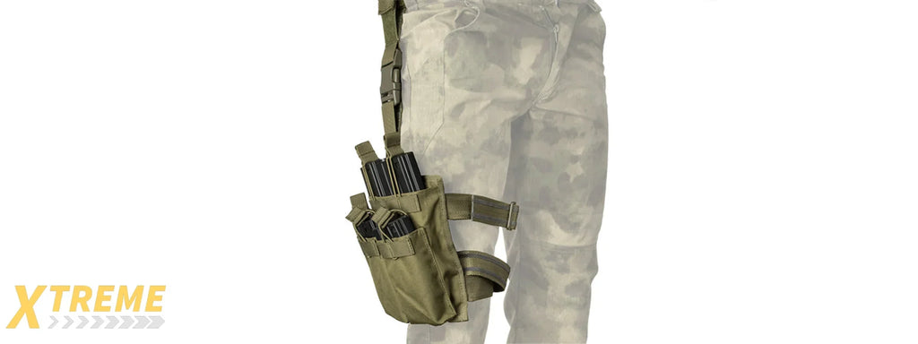 LANCER TACTICAL DROP LEG SIX M4/M16 MAGAZINE PANEL MOLLE COMPATIBLE ADJUSTABLE