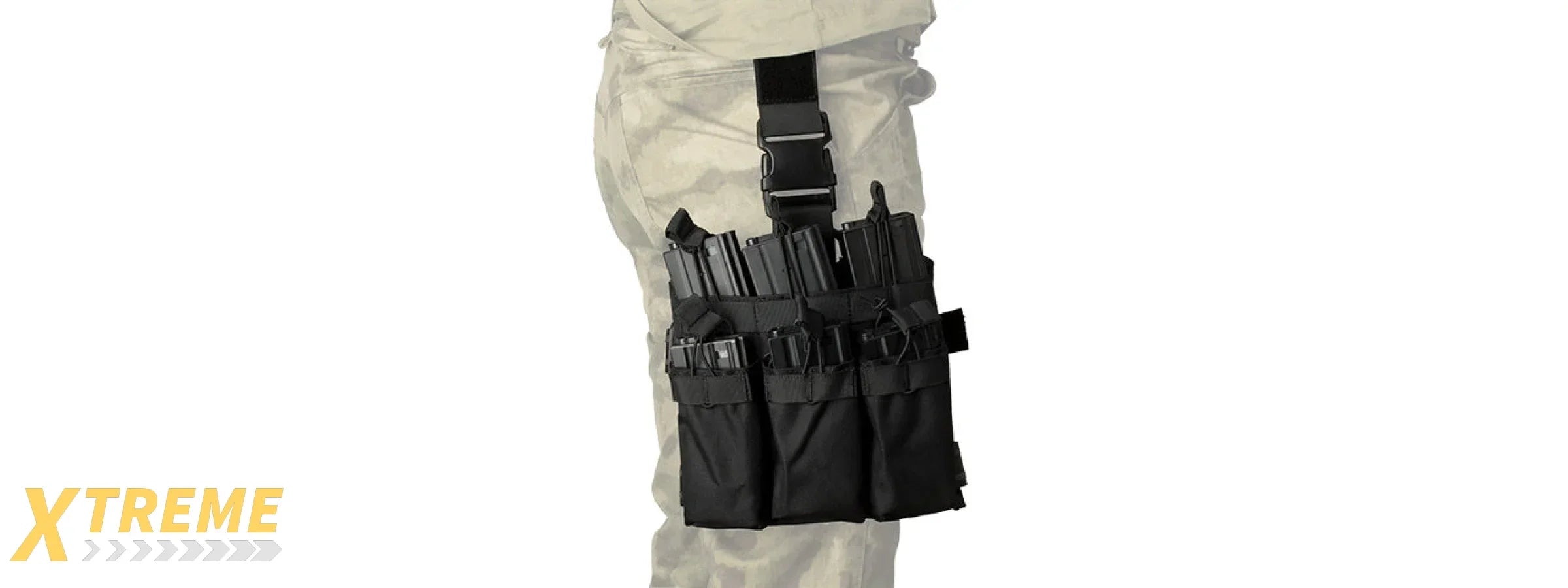 LANCER TACTICAL DROP LEG SIX M4/M16 MAGAZINE PANEL MOLLE COMPATIBLE ADJUSTABLE