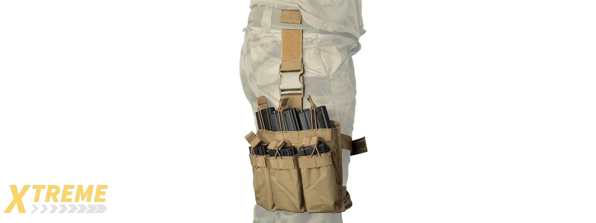 LANCER TACTICAL DROP LEG SIX M4/M16 MAGAZINE PANEL MOLLE COMPATIBLE ADJUSTABLE