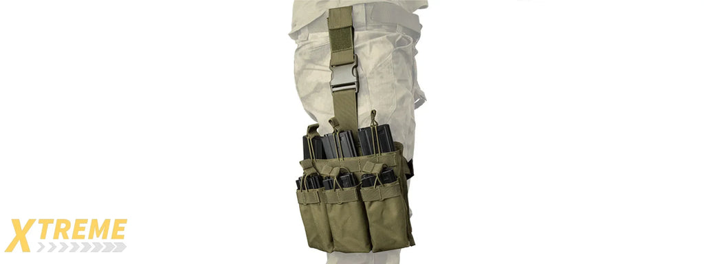 LANCER TACTICAL DROP LEG SIX M4/M16 MAGAZINE PANEL MOLLE COMPATIBLE ADJUSTABLE