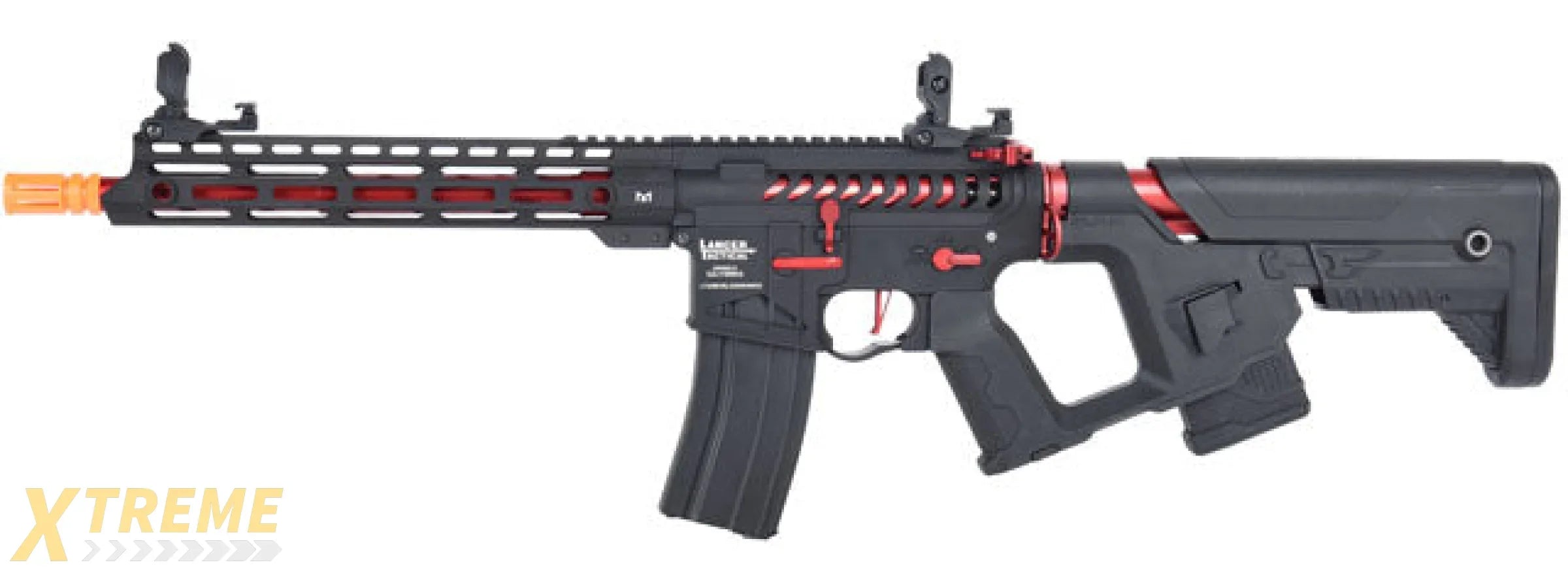 Lancer Tactical Enforcer BLACKBIRD Skeleton AEG w/ Alpha Stock HIGH FPS] (BLACK/RED)