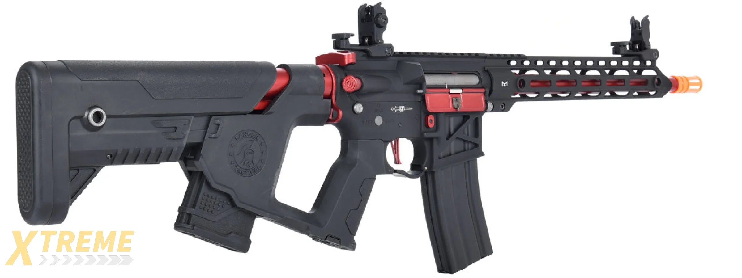 Lancer Tactical Enforcer BLACKBIRD Skeleton AEG w/ Alpha Stock LOW FPS] (BLACK/RED)