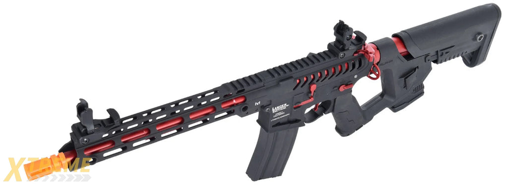 Lancer Tactical Enforcer BLACKBIRD Skeleton AEG w/ Alpha Stock LOW FPS] (BLACK/RED)