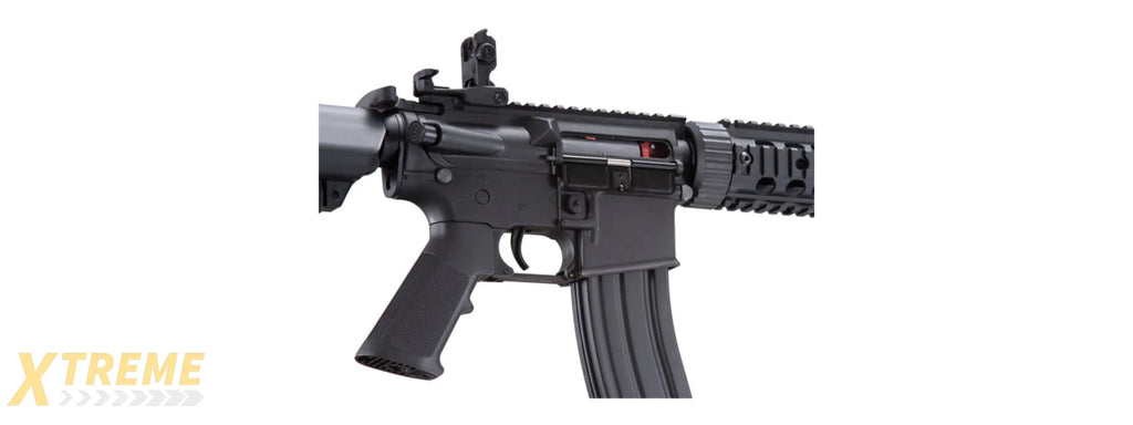 Lancer Tactical Gen 2 M4 SD Carbine Airsoft AEG Rifle with Mock Suppressor (Color: Black)