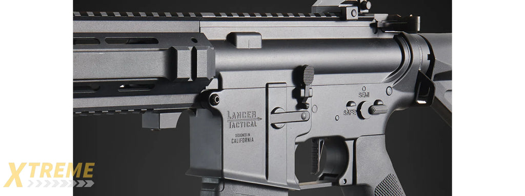 Lancer Tactical Gen 4 L119A2 M4/M16 Full Metal Airsoft Rifle - (Black)