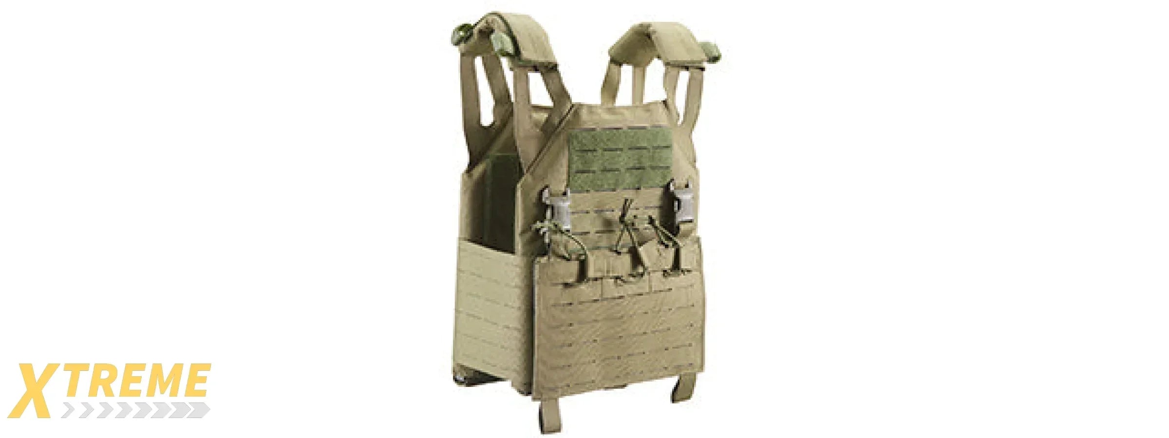 Lancer Tactical Laser Cut MOLLE Plate Carrier - Adjustable Lightweight Tactical Vest Gear