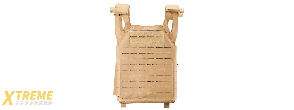 Lancer Tactical Laser Cut MOLLE Plate Carrier - Adjustable Lightweight Tactical Vest Gear