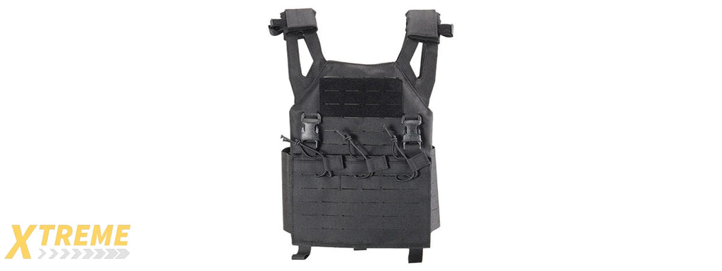Lancer Tactical Laser Cut MOLLE Plate Carrier - Adjustable Lightweight Tactical Vest Gear