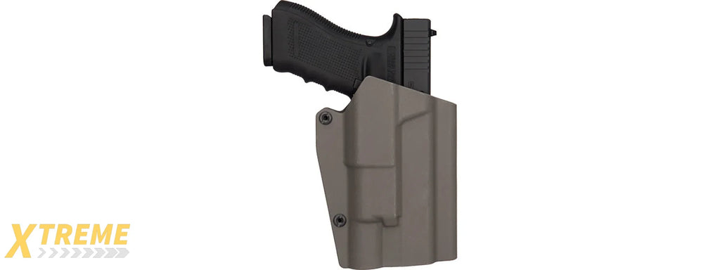 Lancer Tactical Light Bearing Hard Shell Holster for Glock 17 - Retention Compatible