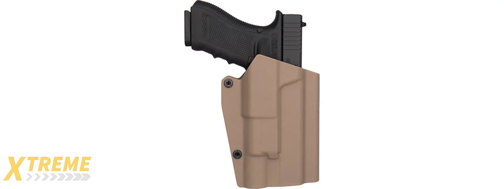 Lancer Tactical Light Bearing Hard Shell Holster for Glock 17 - Retention Compatible