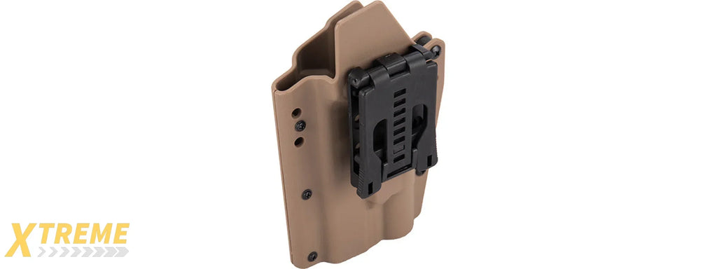 Lancer Tactical Light Bearing Hard Shell Holster for Glock 17 - Retention Compatible