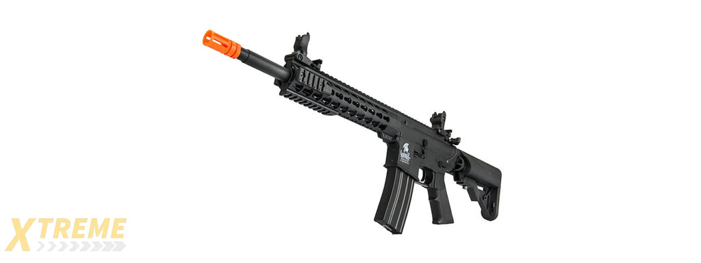 Lancer Tactical Low FPS Gen 2 10 Keymod M4 Carbine Airsoft AEG Rifle (Color: Black)