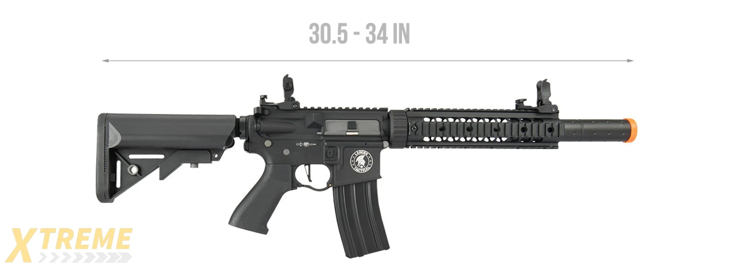 Lancer Tactical Low FPS Proline Gen 2 10 M4 Carbine Airsoft AEG Rifle with Mock Suppressor (Color: Black)
