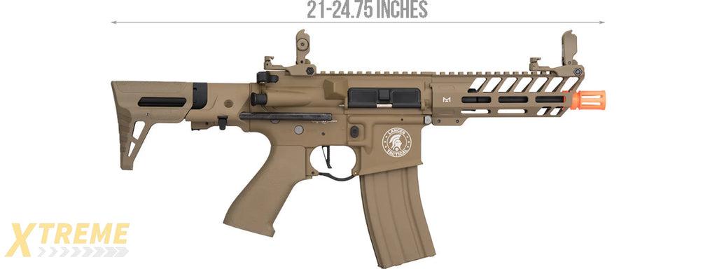 Lancer Tactical Low FPS ProLine Needletail Airsoft AEG Rifle with PDW Stock (Color: Tan)