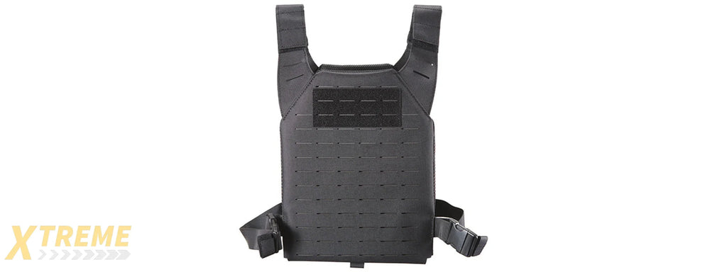 Lancer Tactical Low Profile Laser Cut MOLLE Plate Carrier - (Black)