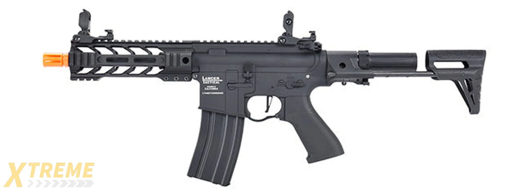 Lancer Tactical Proline Enforcer Battle Hawk 7" M4 Airsoft Rifle w/ PDW Stock (Color: Black)