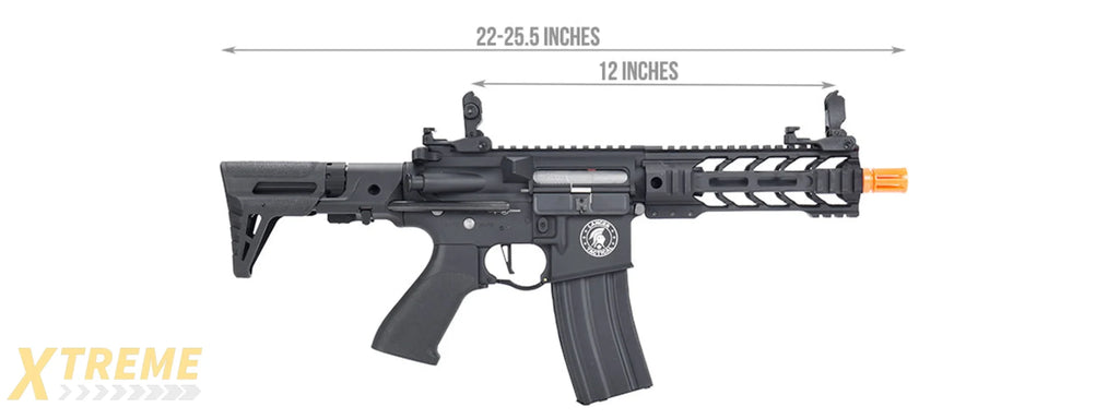 Lancer Tactical Proline Enforcer Battle Hawk 7" M4 Airsoft Rifle w/ PDW Stock (Color: Black)
