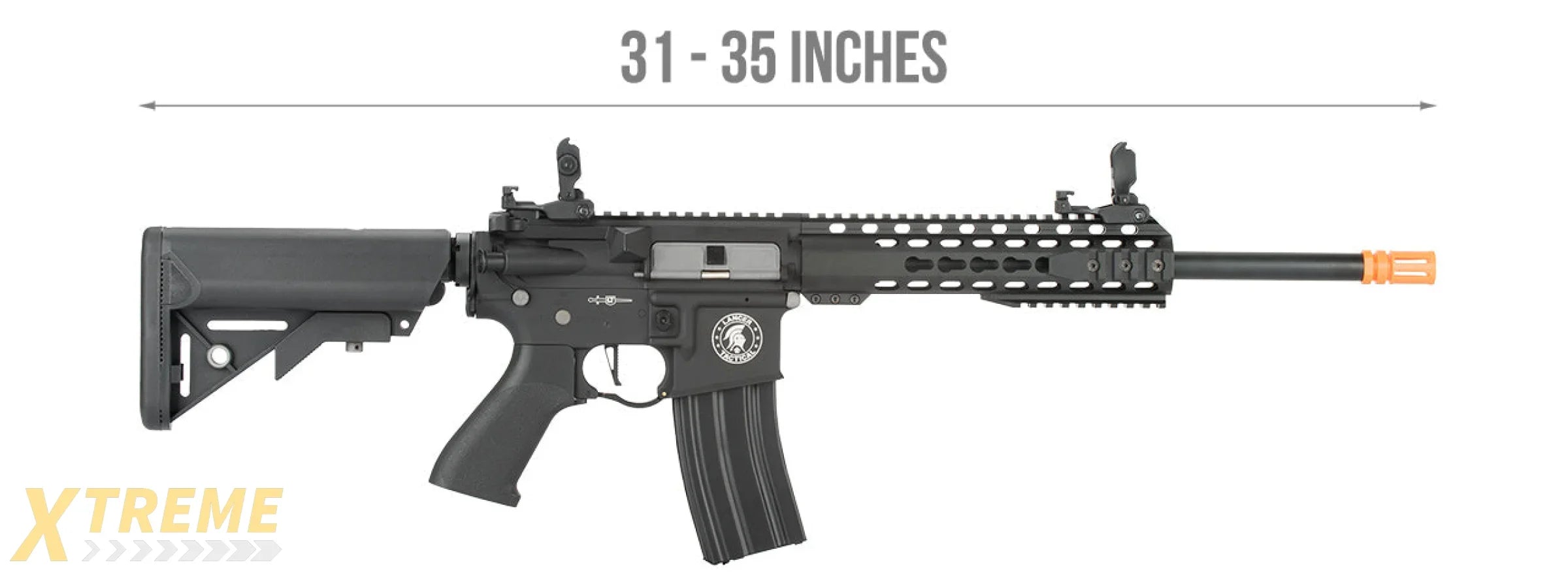 Lancer Tactical Proline Gen 2 10 Keymod M4 Carbine Airsoft AEG Rifle (Color: Black)