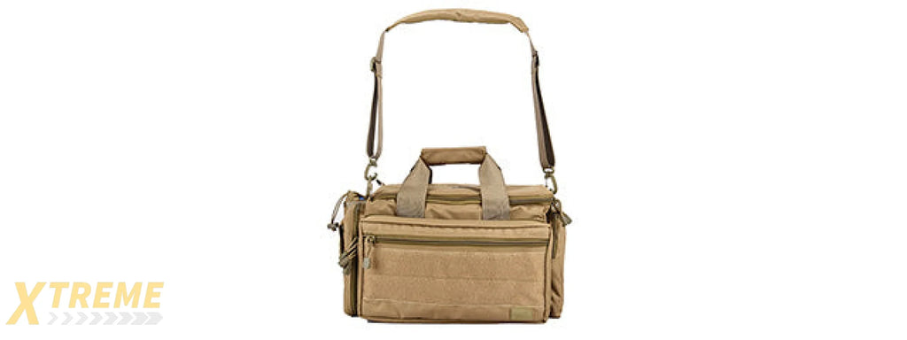 Lancer Tactical Weather Resistant Shooting Range Bag w/ Shoulder Strap (Color: Khaki)