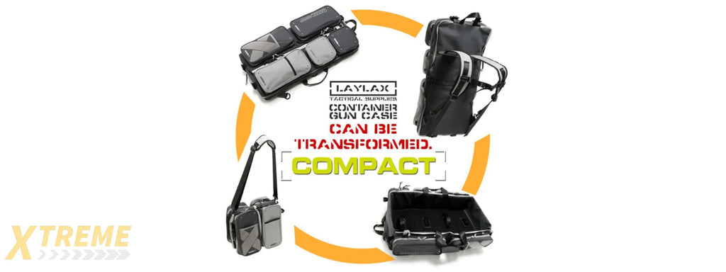 Laylax Satellite Collapsible Compact Container and Gun Case (Color: Navy / Gray), 24