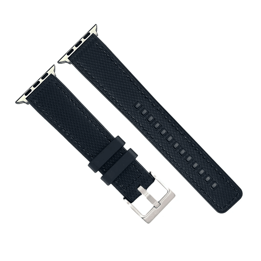 Leather & Rubber Band – For Apple Watch - Black