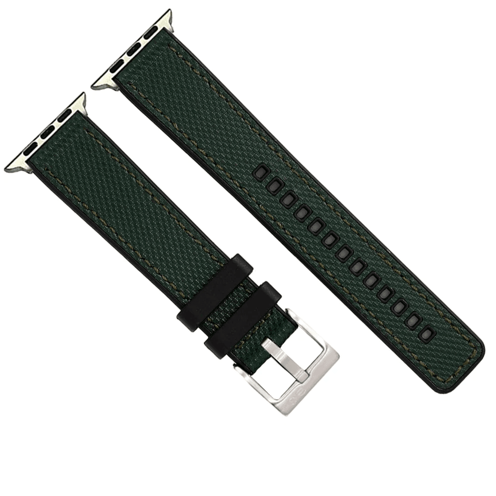 Leather & Rubber Band – For Apple Watch - Green