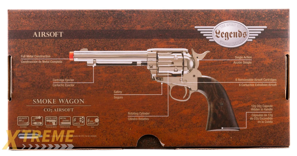 Legends Smoke Wagon Revolver - Nickel
