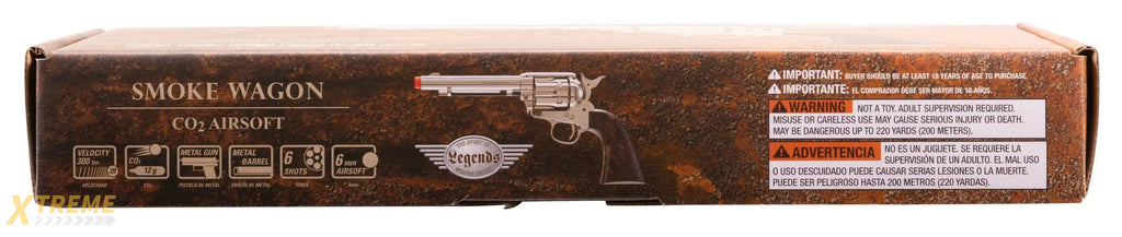 Legends Smoke Wagon Revolver - Nickel