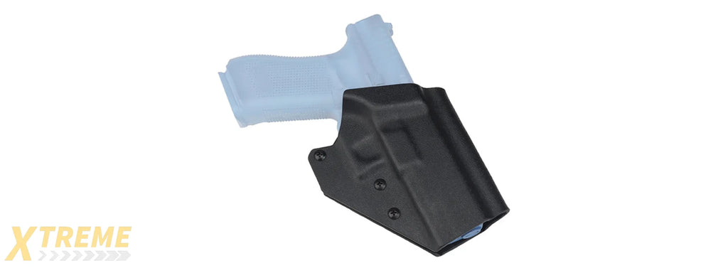 Lightweight Kydex Tactical Holster for Glock 17, 19, 19X, 45 with G-01 Lights (Color: Black)