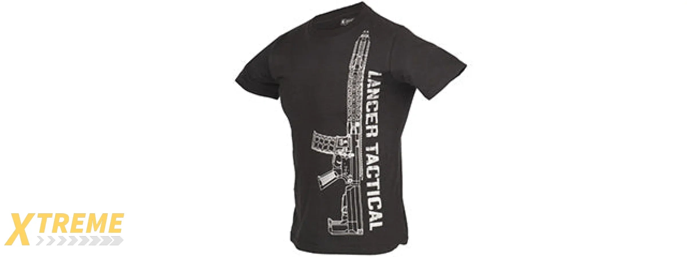 LTSHIRT1 MEN'S M4 RIFLE SHORT SLEEVE T-SHIRT - AUTHENTIC MILITARY GRAPHIC CASUAL TEES