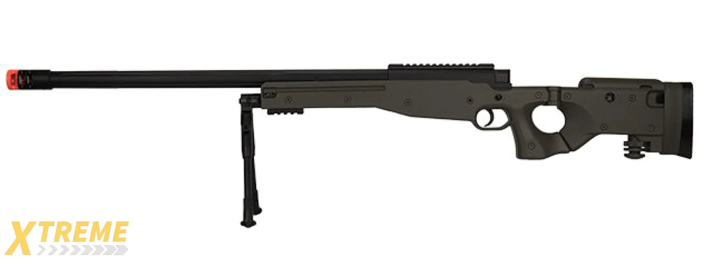 M1196 BOLT ACTION AIRSOFT SNIPER RIFLE W/ FOLDING STOCK - MULTI COLOR OPTIONS