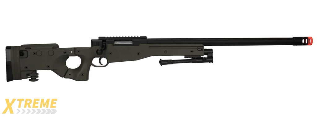 M1196 BOLT ACTION AIRSOFT SNIPER RIFLE W/ FOLDING STOCK - MULTI COLOR OPTIONS