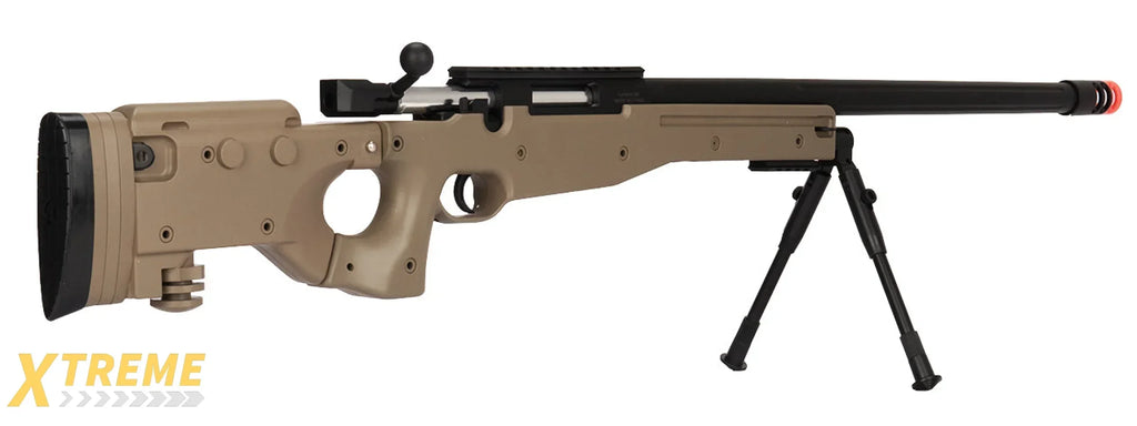 M1196 BOLT ACTION AIRSOFT SNIPER RIFLE W/ FOLDING STOCK - MULTI COLOR OPTIONS