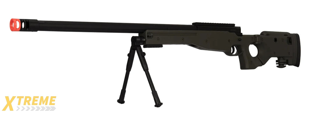 M1196 BOLT ACTION AIRSOFT SNIPER RIFLE W/ FOLDING STOCK - MULTI COLOR OPTIONS
