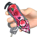 Personal Alarm Keychain Safety Emergency Tool (Pink Rose)