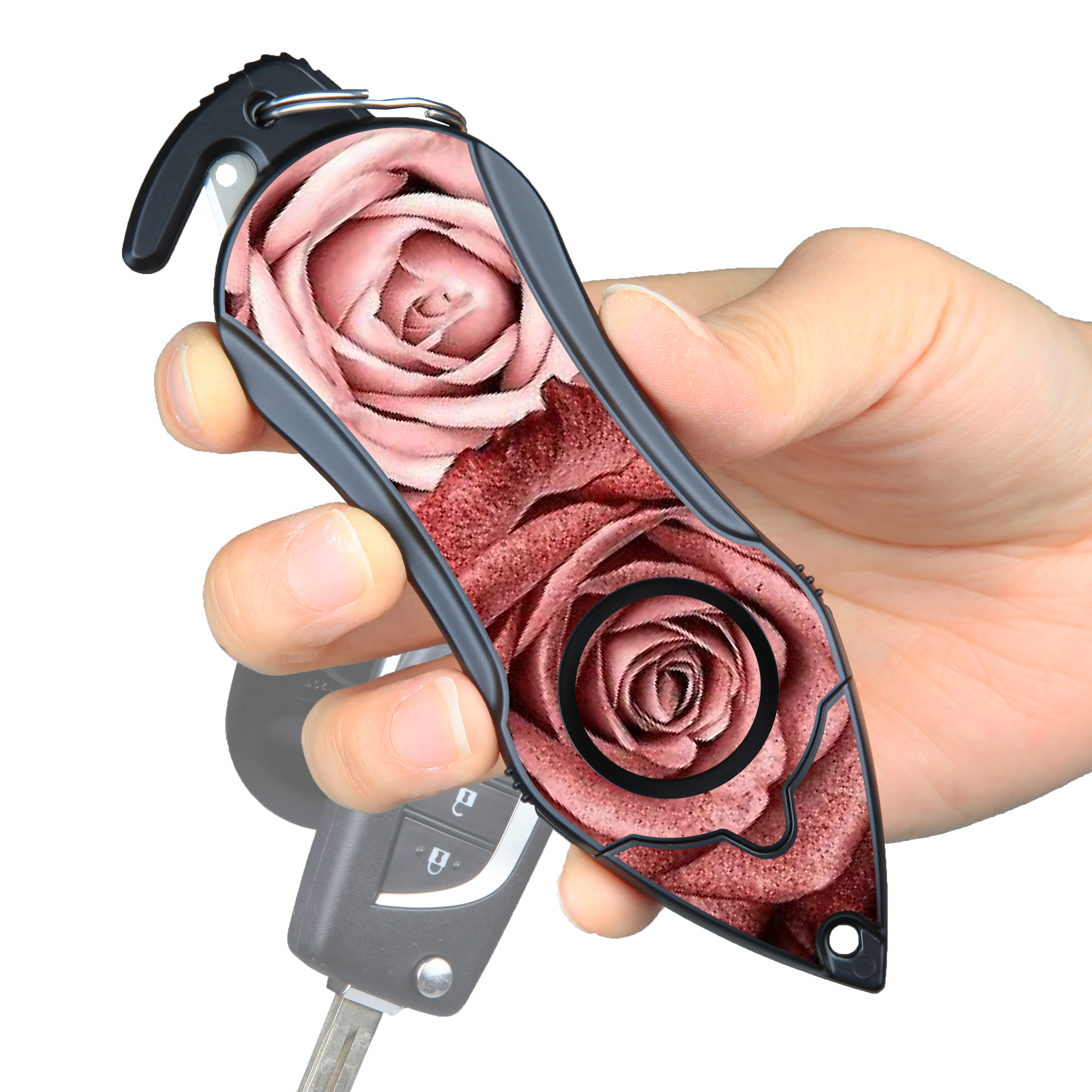 Personal Alarm Keychain Safety Emergency Tool  (Twin Rose)