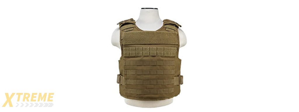 NCSTAR TACTICAL AIRSOFT MOLLE TACTICAL VEST - TAN