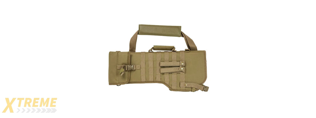 NCSTAR TACTICAL RIFLE SCABBARD W/ INTEGRATED SHOULDER SLING - TAN