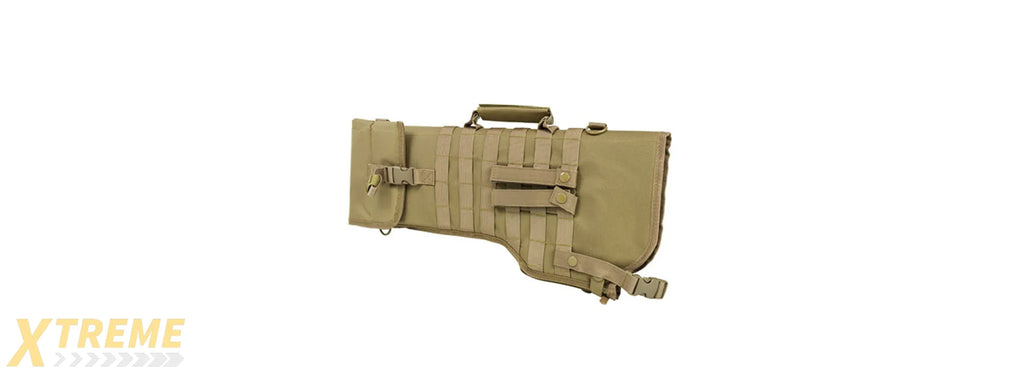 NCSTAR TACTICAL RIFLE SCABBARD W/ INTEGRATED SHOULDER SLING - TAN