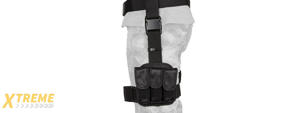 NcStar VISM Drop Leg Holster & Magazine Pouch 3-Piece Set with Adjustable Straps