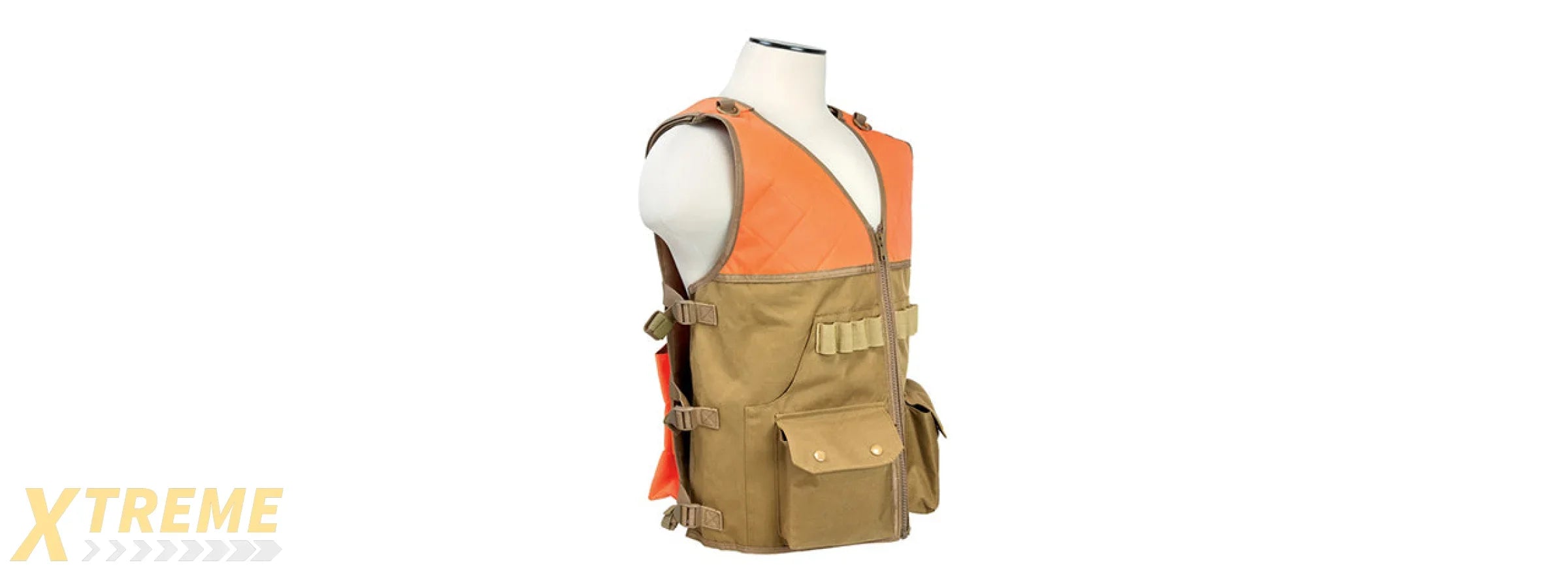 NCSTAR VISM PVC OUTDOOR HUNTING VEST - BLAZE ORANGE/TAN