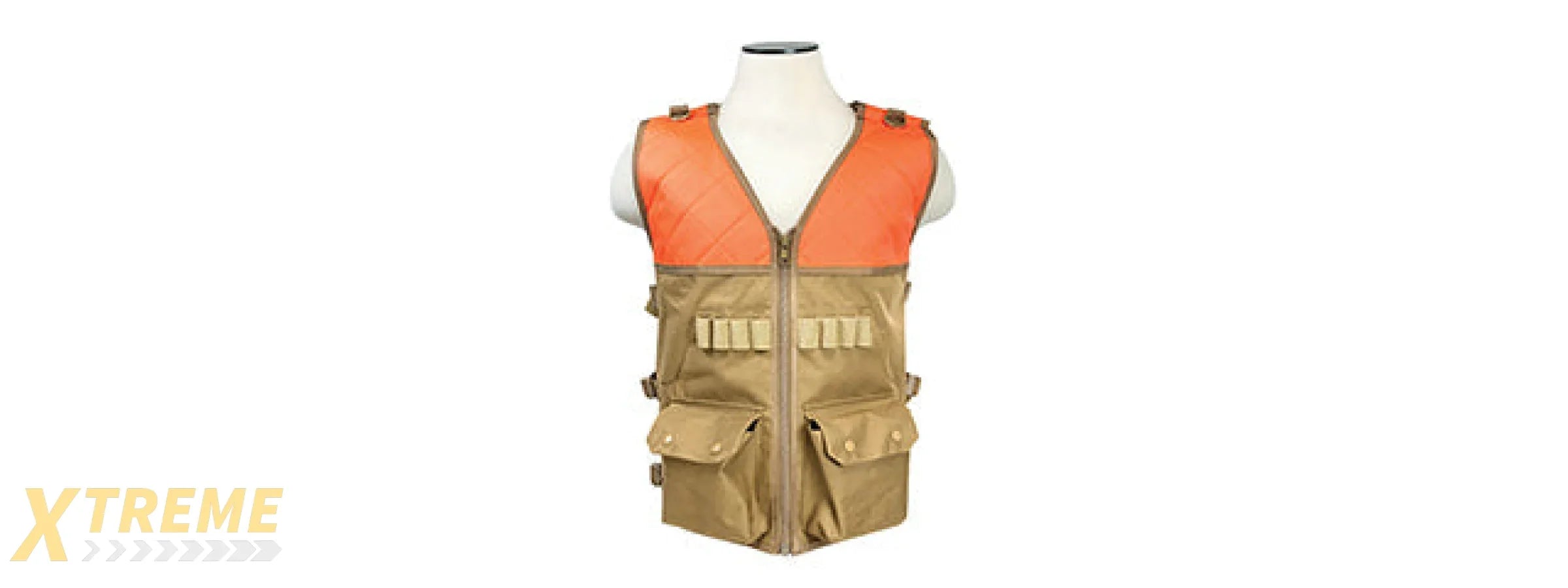 NCSTAR VISM PVC OUTDOOR HUNTING VEST - BLAZE ORANGE/TAN