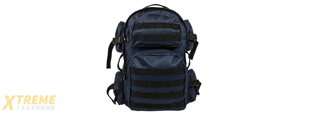 NCSTAR VISM TACTICAL MOLLE BACKPACK - NAVY BLUE W/ BLACK TRIM