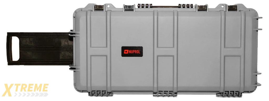 Nuprol Premium Medium 31.5" Hard Rifle Case with Wave Foam - (Gray)